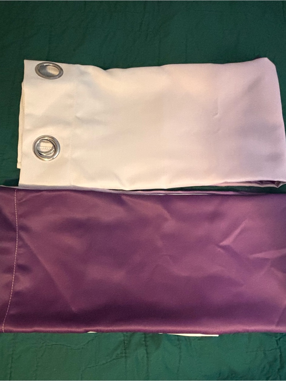 Purple and White Curtains